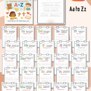 ABC Tracing Bible Verses from A to Z