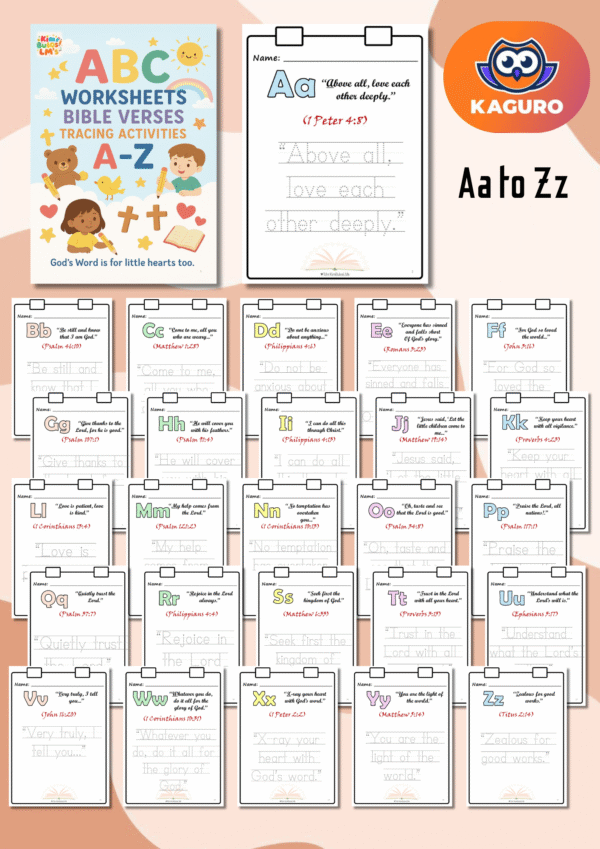ABC Tracing Bible Verses from A to Z