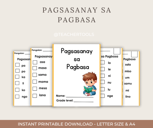 Pagsasanay sa pagbasa mula kinder-Garde 2