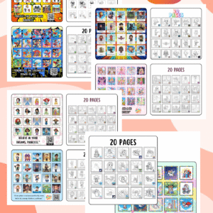 7 Coloring books (140pages)