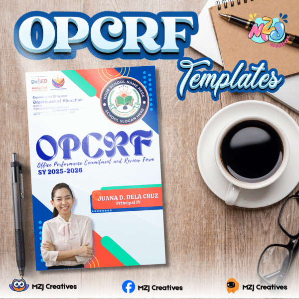 Editable OPCRF Template Bundle for Principals – 6 Themed Office Performance Commitment and Review Form Templates (Digital Download) - Image 4
