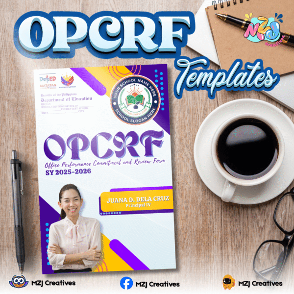 Editable OPCRF Template Bundle for Principals – 6 Themed Office Performance Commitment and Review Form Templates (Digital Download) - Image 7