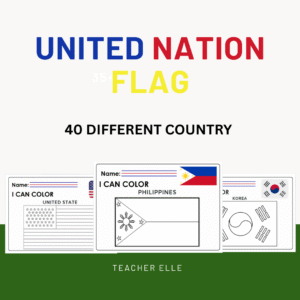 40 UNITED NATION FLAG COLORING ACTIVITIES