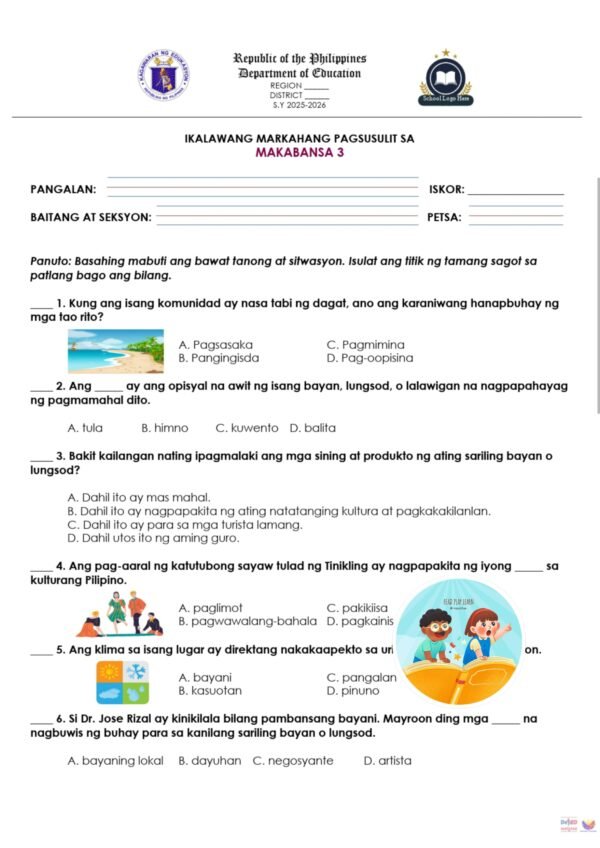 📝 Grade 3 Periodical Test Quarter 2 - Image 6