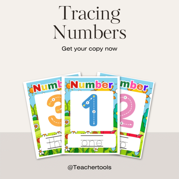 Number Tracing Flashcards 1-10