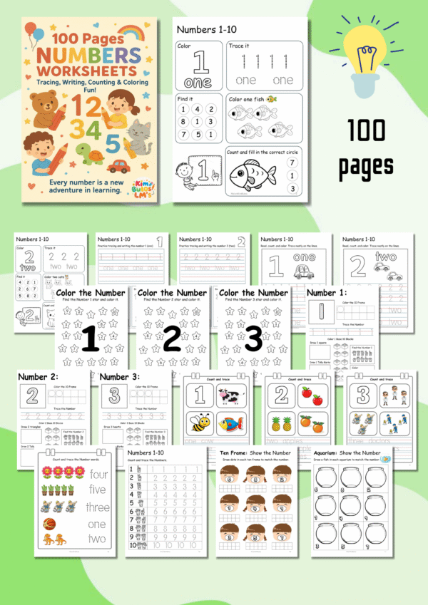 Numbers Worksheets (100pages)