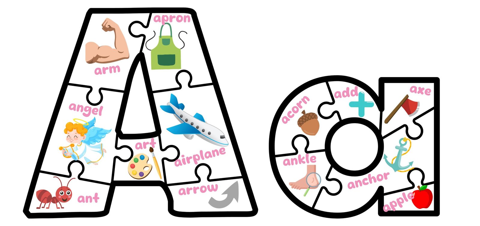 BIG PUZZLE LETTERS FROM A TO Z (CONTAINING PICTURES OF OBJECTS THAT BEGINS WITH EACH LETTER) - Image 2