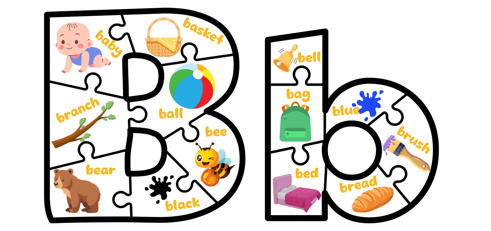 Picture Containing Letters BIG PUZZLE LETTERS FROM A TO Z (CONTAINING PICTURES OF OBJECTS THAT ...
