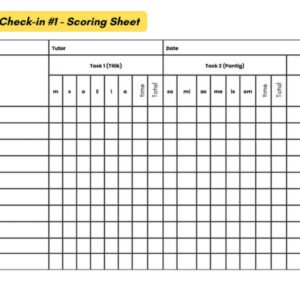 KS1 ARAL Scoring sheet