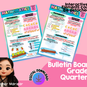INTERACTIVE GRADE 1 THIRD QUARTER BULLETIN BOARD 5 SUBJECTS (GMRC, MAKABANSA, MATH, READING & LITERACY AND LANGUAGE)