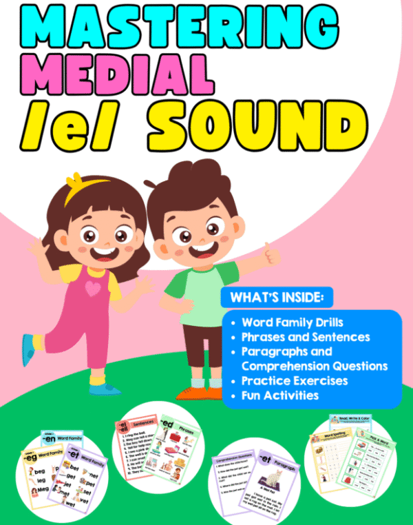 MASTERING MEDIAL /E/ SOUND WORKBOOK (44 pages)