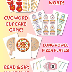Fun Food Phonics Bundle – Interactive Reading Games for Kids