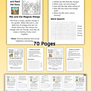 Color and Read the short stories (70 Pages)