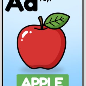 Printable Alphabet Flashcards (A–Z) – 6×8 cm