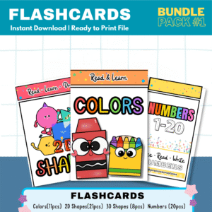 Flashcards Bundle #1 for Toddlers & Preschoolers | Printable Early Learning Cards