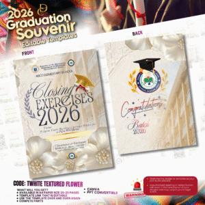 Graduation Souvenir 2026-WHITE TEXTURED FLOWER