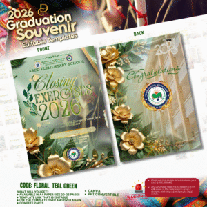 Graduation Souvenir 2026- FLORAL TEAL GREEN