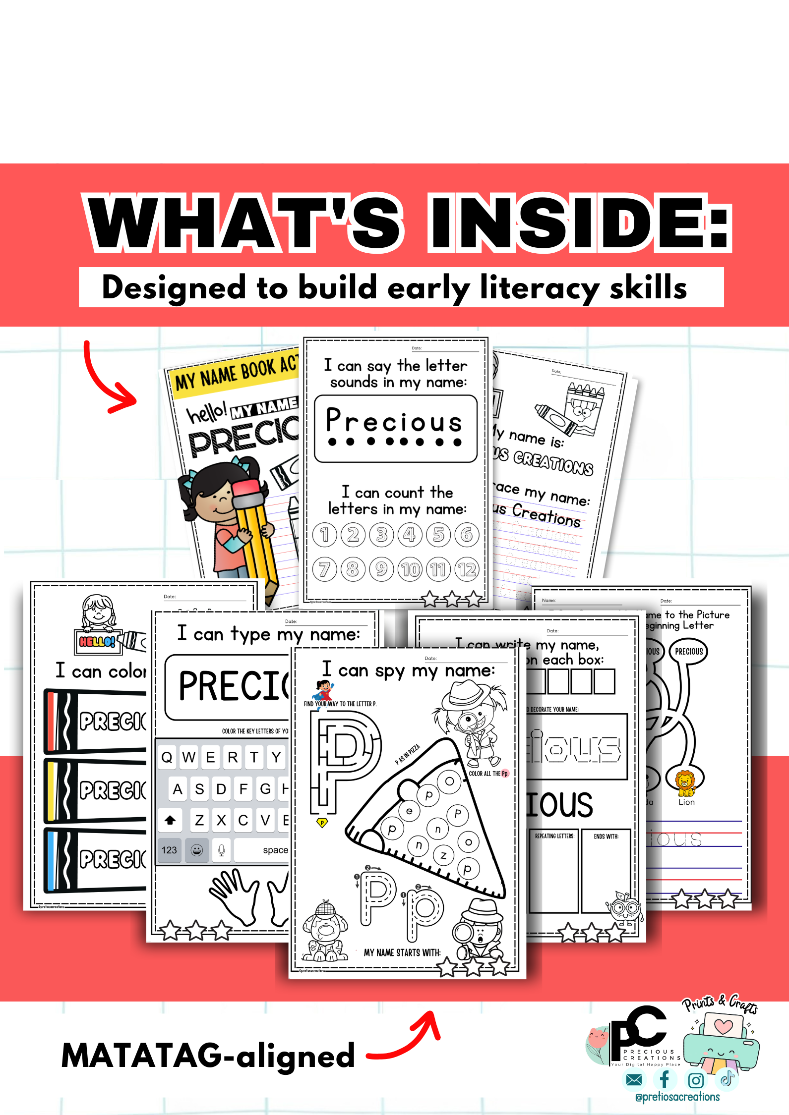 My Name Book Activity | MATATAG Aligned Editable Canva Template | Interactive Name Practice for Preschool to Grade 2 - Image 2