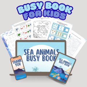 Sea animal busy book (30 pages)