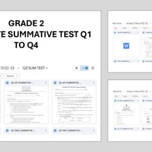 Grade 2 Summative Test Q1 to Q3 all subjects