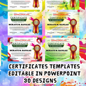CERTIFICATES TEAMPLATES EDITABLE IN POWERPOINT