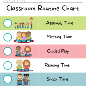 Classroom Routine Chart