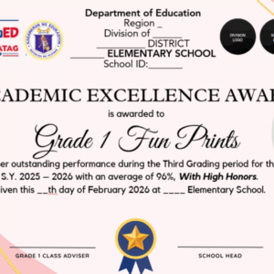 Academic Award Certificate