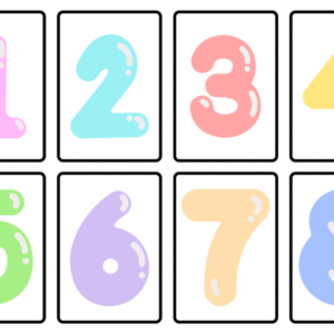 Educational Number Flash Cards for kids