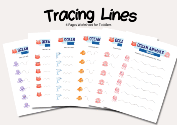 Animal Tracing Worksheets for toddlers - Kaguro Ph