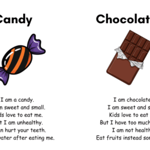 UNHEALTHY FOODS REMINDER – READING PASSAGES FOR KIDS!