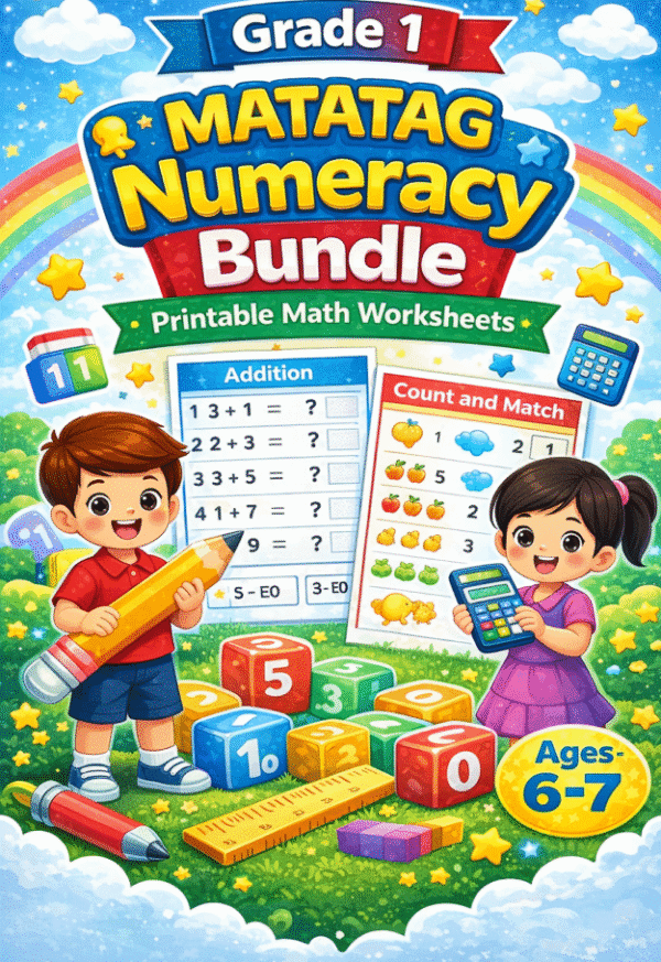 Grade 1 MATATAG Numeracy Bundle | Printable Math Worksheets | Ages 6–7 ...