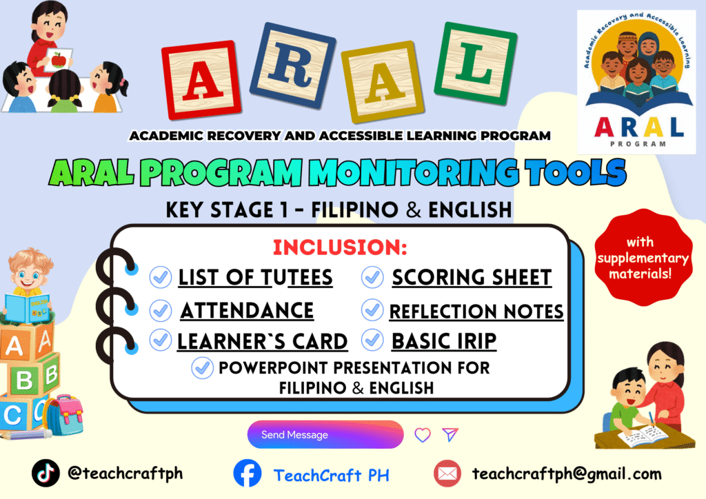 ARAL Program PPT Lessons and Monitoring Tools for Key Stage 1 - Kaguro Ph