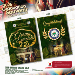 Graduation Souvenir 2026-ROYAL GREEN AND GOLD