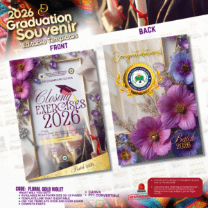 Graduation Souvenir 2026-FLORAL GOLD VIOLET