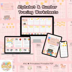 Alphabet & Number Tracing Worksheets