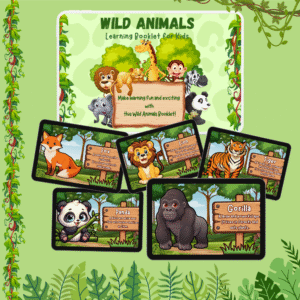 Wild Animals Learning Booklet / Flashcards