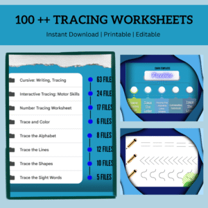 100++ Tracing Worksheets | Printable