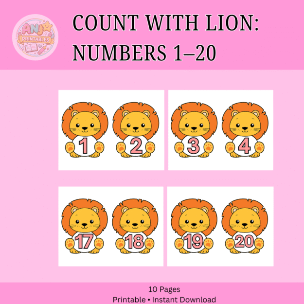 Count with Lion: Numbers 1–20 - Kaguro Ph