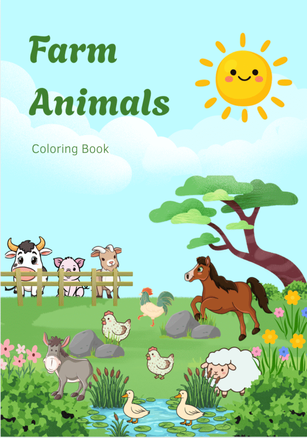 Farm Animals Coloring Book