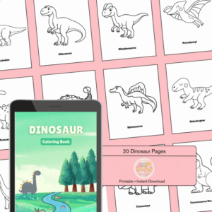 Dinosaurs Coloring Book for Kids (20 Pages)
