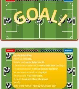 Interactive Football Game PowerPoint Template – Classroom Review Activity