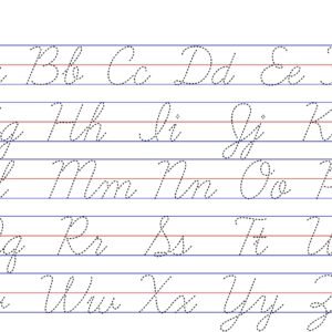 Alphabet Cursive Tracing Pad