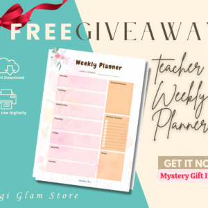 FREE 1-Page Weekly Planner Printable for Teachers