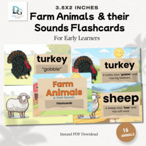 Farm Animal Flashcards ESL Printable | Sounds & Sentences
