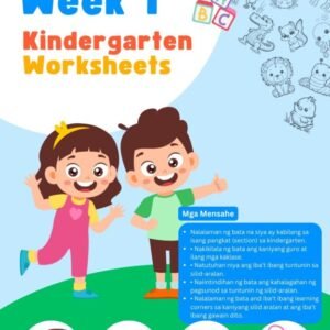Kindergarten Term 1 Week 1 Worksheets