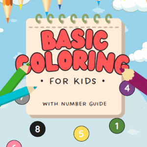 Basic Coloring For Kids with Number Guide