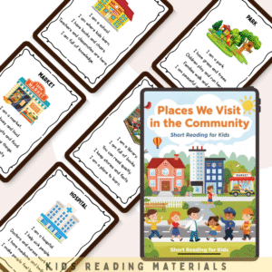 Places We Visit in the Community | Short Reading for Kids (Printable PDF)
