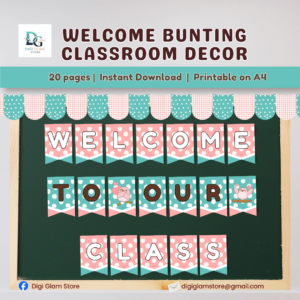 Welcome Bunting Classroom Decor Printable | Pastel Classroom Banner PDF