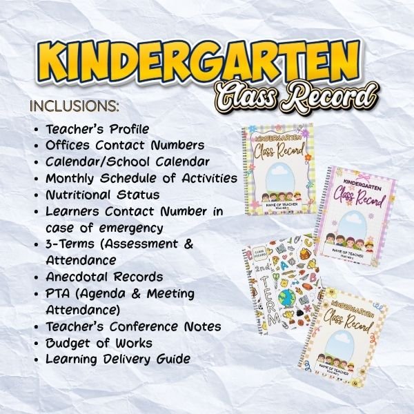 Kindergarten Class Record Canva Template Bundle - Image 2
