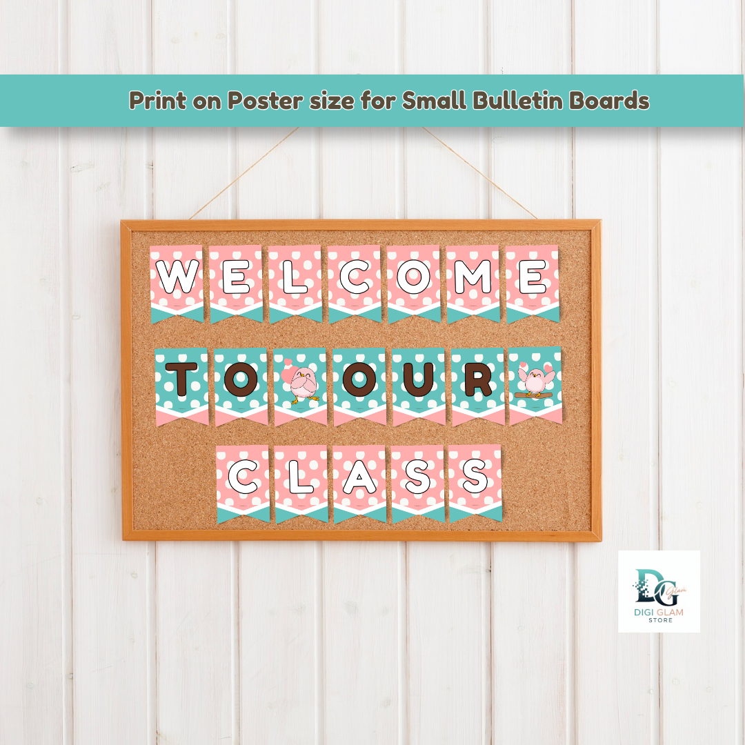 Welcome Bunting Classroom Decor Printable | Pastel Classroom Banner PDF - Image 3